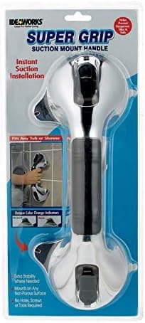 Ideaworks Suction Mount Handle Chrome 156 Lb. Carded