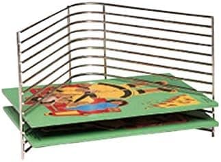 School Smart Puzzle Rack - Holds 9 x 12 inch Puzzles - Chrome Wire