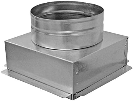 Duct Outlet 14" x 14" Ceiling Box, w/ 14" Round Collar - Connects Register Vent and Diffuser HVAC