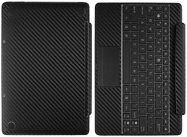 Skinomi Black Carbon Fiber Full Body Skin Compatible with Asus Transformer Prime TF201 (Keyboard Only)(Full Coverage) TechSkin Anti-Bubble Film