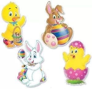 Pkgd Easter Cutouts Party Accessory (1 count) (4/Pkg), Pkg/3