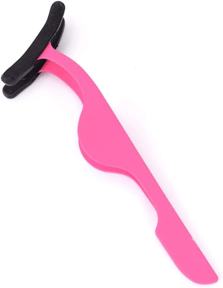 HOYUJI False eyelash applicator, eyelash extension tweezers silicone sleeve tweezers for easy application and removal of magnetic eyelashes - Adjust and repair your eyelashes (pink)