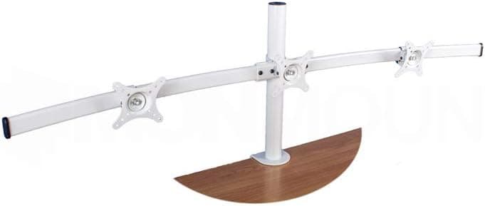 MonMount Curved Triple LCD Monitor Arm Mount, White (LCD-2230W)