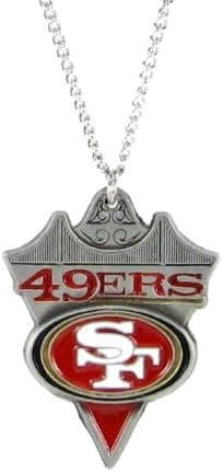 San Francisco 49ers Chain Necklace & Pewter Pendant