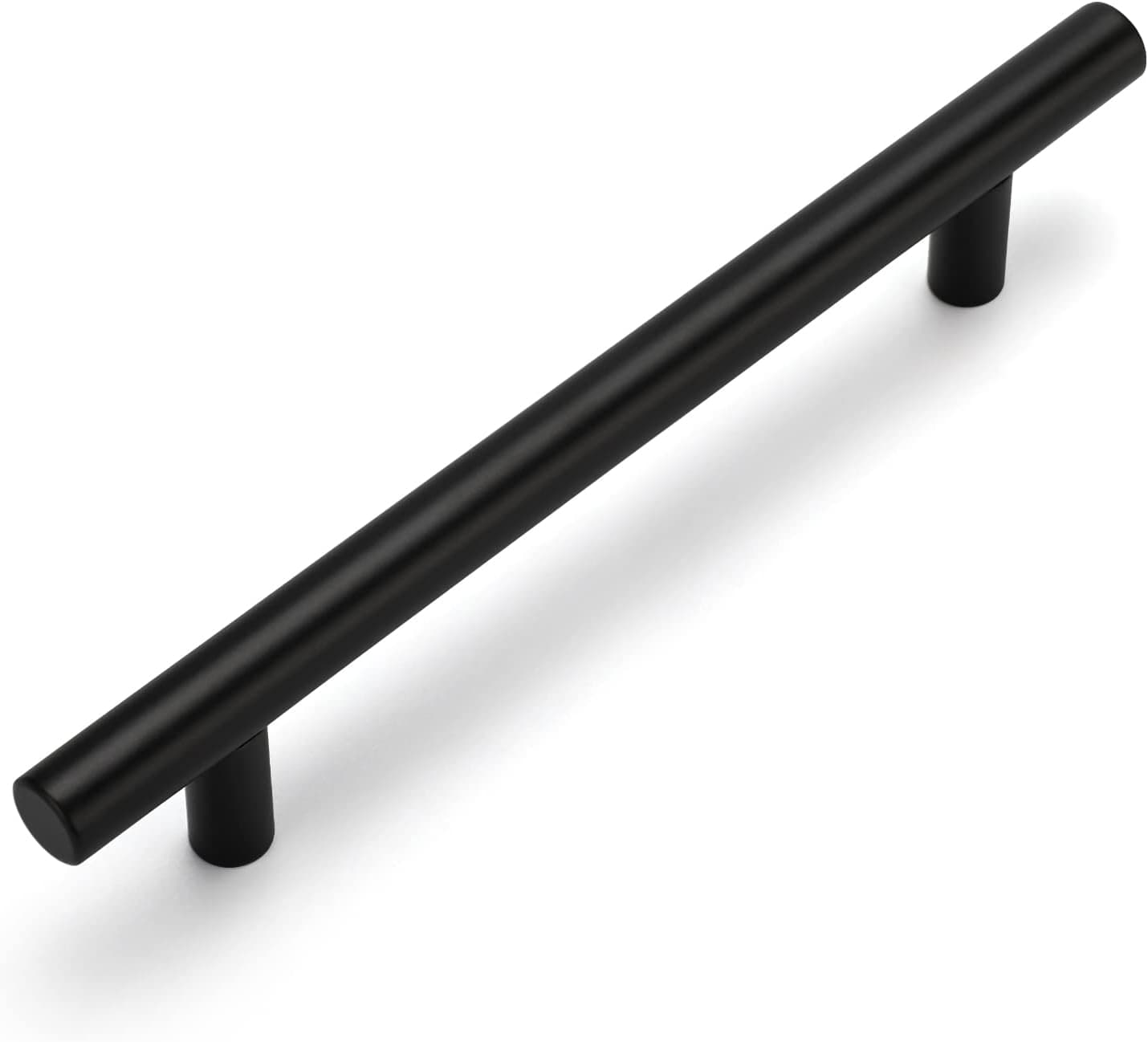 OYX 10 Pack Black Cabinet Handles, Black Cabinet Pulls Matte Black Cabinet Hardware Modern Stainless Steel Kitchen Drawer Handles, Cabinet Drawer Pulls 5in Hole Centers