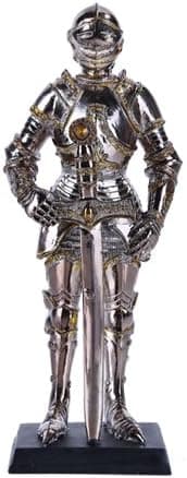 Pacific Giftware 7" Tall Medieval Knight Statue Figurine Suit of Armor with Stand