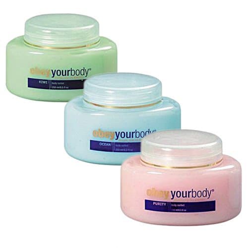 3-pack Obey Your Body Purity, Ocean, Kiwi Body Sorbet 8.5 Oz.
