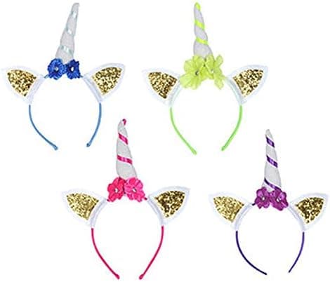 Unicorn Headbands | Assorted Color | 4 Pcs.