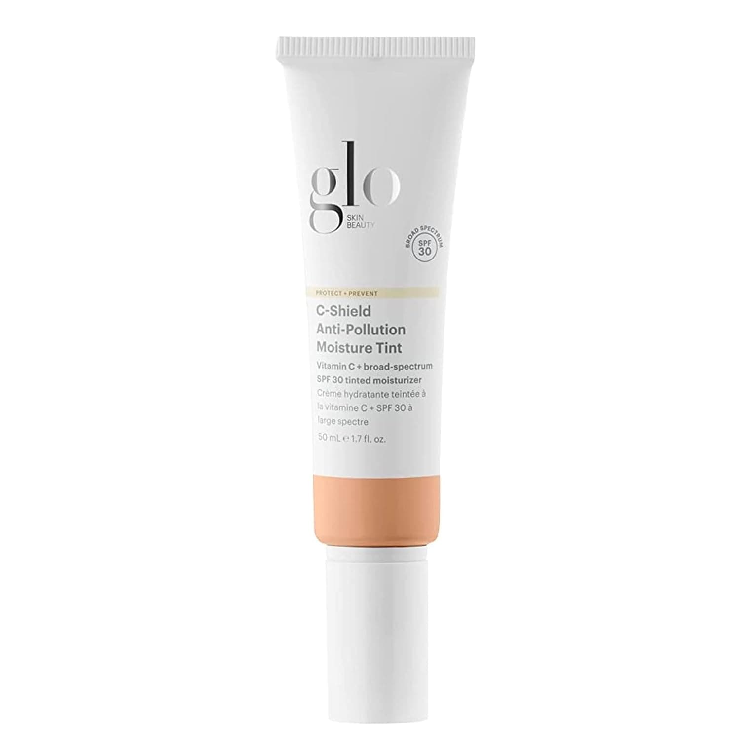 Glo Skin Beauty C-Shield Anti-Pollution Moisture Tint SPF 30 - Tinted Moisturizer with Sunscreen for Face - Vitamin C + Broad Spectrum Protection, 1.7 Ounces (4C-Medium)