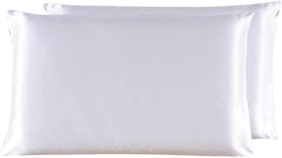 King Size Silk Pillowcase, Gray Both Sides 100% Mulberry Silk Pillow Case for Hair and Skin, Charmeuse Silk Pillow Cover Sham with Hidden Zipper, 1PC