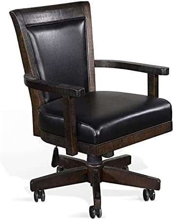 Sunny Designs Homestead 38" Transitional Wood Game Chair in Tobacco Leaf