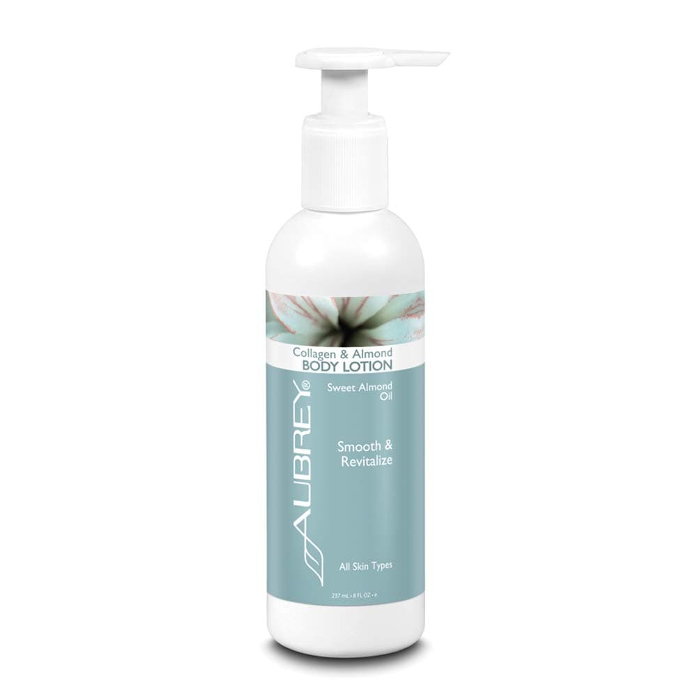 AUBREY Collagen & Almond Body Lotion | Enriching Hand & Body Moisturizer | Smooths & Revitalizes | Organic Sweet Almond Oil | All Skin Types | 8oz