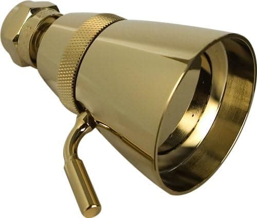Monogram Brass MB132496 2-1/4" Diameter Showerhead with Lever Handle, Polished Brass