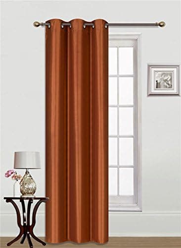 Gorgeous New Home Decor 55" Wide X 63" 84" 95" 108" Lengths Grommet Top Transparent 1PC Panel Window Curtain Drape Treatment in Plain Colors (Mira Brick Rust, 84")