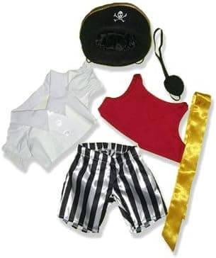Pirate Outfit #598410 fits 12" Pink Moose animals and most Webkinz, Shining Star and 10"-12" Stuffed Animals