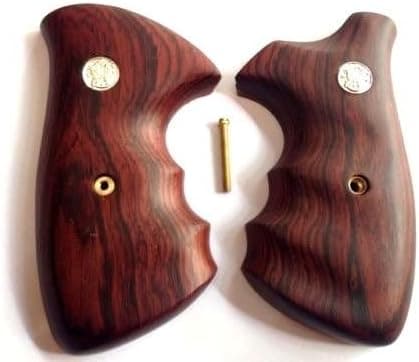 DOXICON&NOMIX Hardwood K Frame Square Butt Smith and Wesson Handcraft Handmade Grips Revolvers Checkered