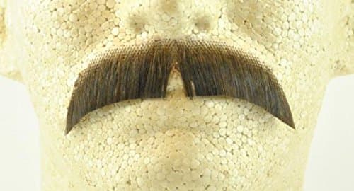 Basic Character Moustache MEDIUM BROWN - Spirit Gum Included -100% Human Hair - no. 2015 - REALISTIC!