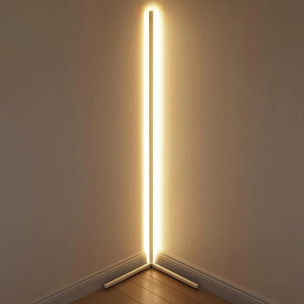 Buoy LED Corner Floor LAMP - This Sleek, Sturdy Yet Minimal RGB Corner Floor lamp-with Color Changing led Lights and Remote-Provides Optimal Room Clearance & The Light ambience You Desire! (Silver)