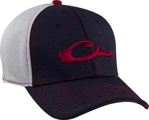 Drake Waterfowl Game Day Fitted Hat Ole Miss White & Navy XL/2XL