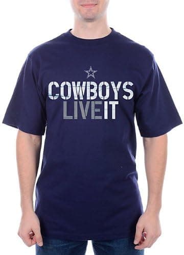 Dallas Cowboys Navy Distressed Live It History Stats T-Shirt