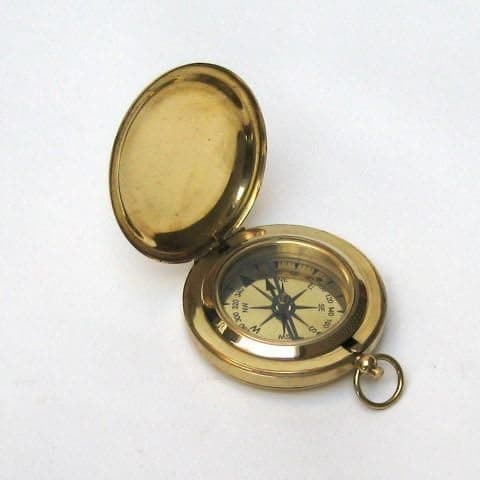 REAL SIMPLE...HANDTOOLED HANDCRAFTED DALVEY COMPASS!!