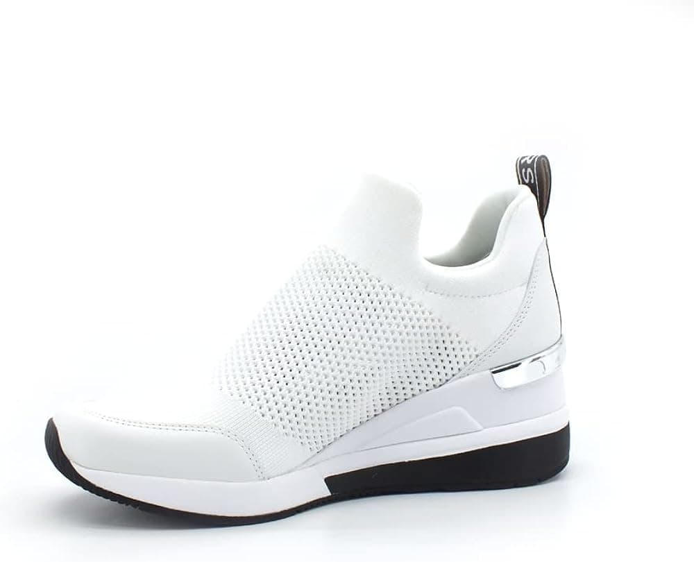 Michael Kors Willis Wedge Trainer Optic White 8 M