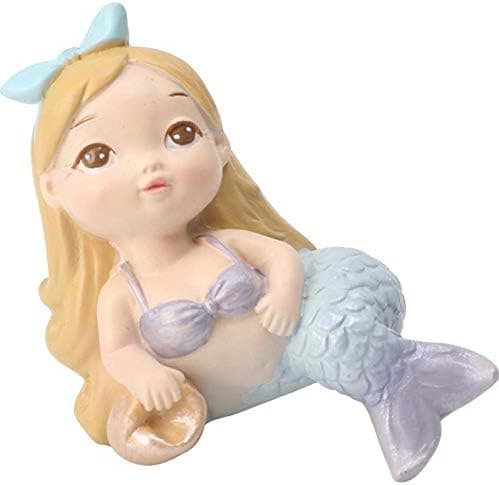 Cyrra Resin Mini Mermaid Figurine Doll Trinket Keepsake Nice Tank Addition Cake Topper Ornament Decoration (Count on You)
