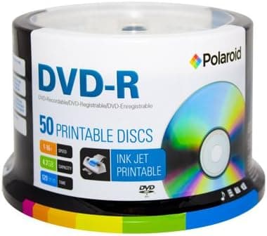 Polaroid White Inkjet Printable Dvd-r's 50pk Spindle