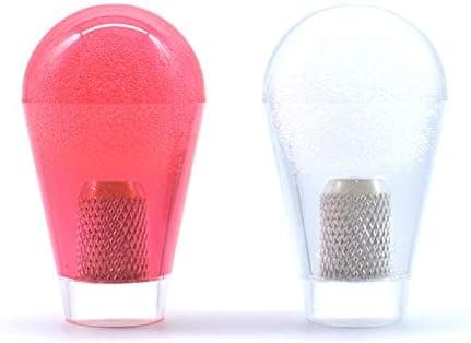 Arcity 2 Pcs Arcade Joystick Oval Bat Top Ball Top Handle Knob American Type Crystal for Zippy SANWA SEIMITSU Arcade1up Machine Console Cabinet Red and White