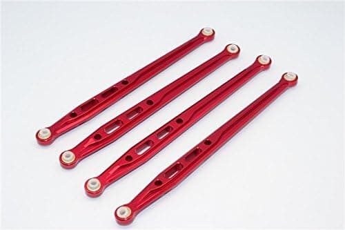 Axial SCX10 Upgrade Parts Aluminum Rear Chassis Links Parts Tree - 4Pcs Set Red