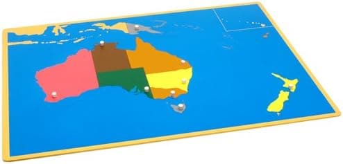 Kid Advance Montessori Australia Puzzle Map with Control Map