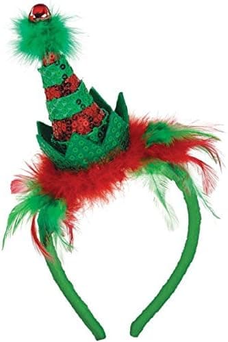 amscan Multicolored Fashionable Elf Fabric Headband | Christmas Accessory