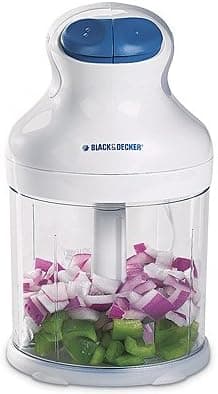 Black & Decker EHC650 2-Speed Food Chopper w/ 3 Cup Bowl, White