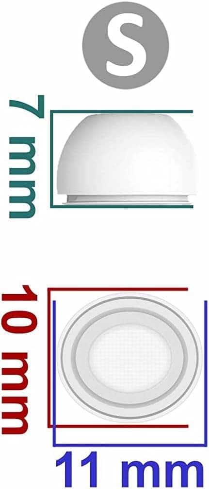 Ear Tips Replacement for AirPods Pro ,JNSA Air Pods Pro Covers Air Pods Pro Earbuds Tips Ear Cap Ear Gel Silicone Eartips 3 Pairs, Small Size , White S