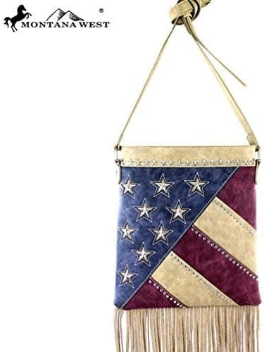 Montana West US08-8287 America Pride Fringe Crossbody