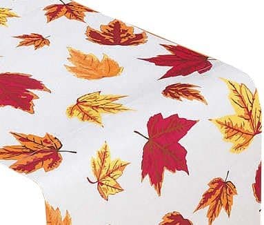 100' Long Banquet Table Roll, Thanksgiving Fall Leaves