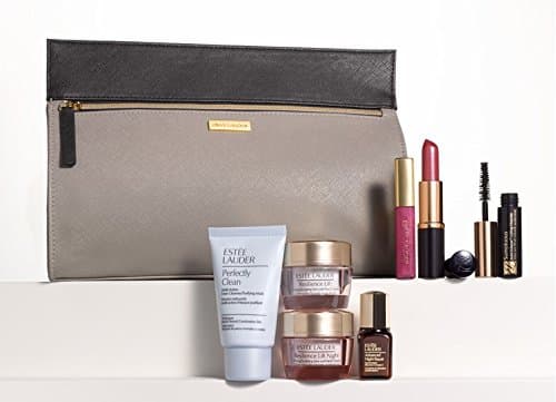 Estee Lauder 8 Pcs Gift Set Fall 2014 Resilience Lift Day & Night Moisturizier Duo, Advanced Night Repair Serum, Mascara, Lipstick, Gloss, Perfectly Clean Cleanser, Makeup Bag Valued $165