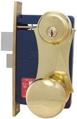 Marks Lock 21 Brass Series UNILOCK 21AC Mortise Lock for Security Door and Storm Door (Left Handed)