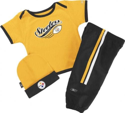 Reebok Pittsburgh Steelers 6-9 Month Home Team 4 Piece Gift Set