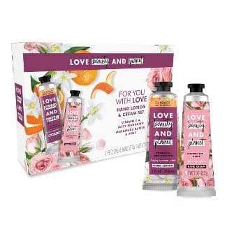 Love Beauty And Planet Hand Cream & Hand Lotion Gift Set, Vitamin C & juicy Mandarin + Murumuru Butter & rose Vegan, Certified Cruelty Free, No Parabens, Sulfate Free 2 Count, skin care.