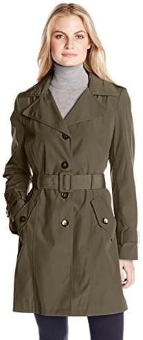 Calvin Klein Women's Single-Breasted Classic Trench Coat