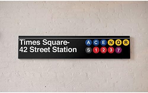 Underground Signs NYC MTA Vinyl Sign- Times Square - 42 Street