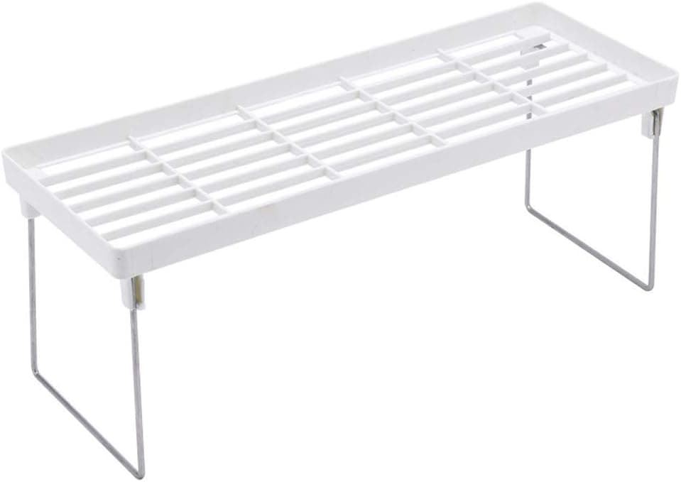 Hellofishly Standing Rack Jars Bottle Spice Rack,Countertop Storage Organizer for Kitchen Bathroom Home (White)