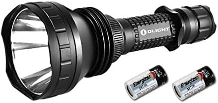 OLIGHT M2X Javelot M2X-UT LED Flashlight 810M Long Throw Distance Search Light with Two Cr123A Batteries, Black