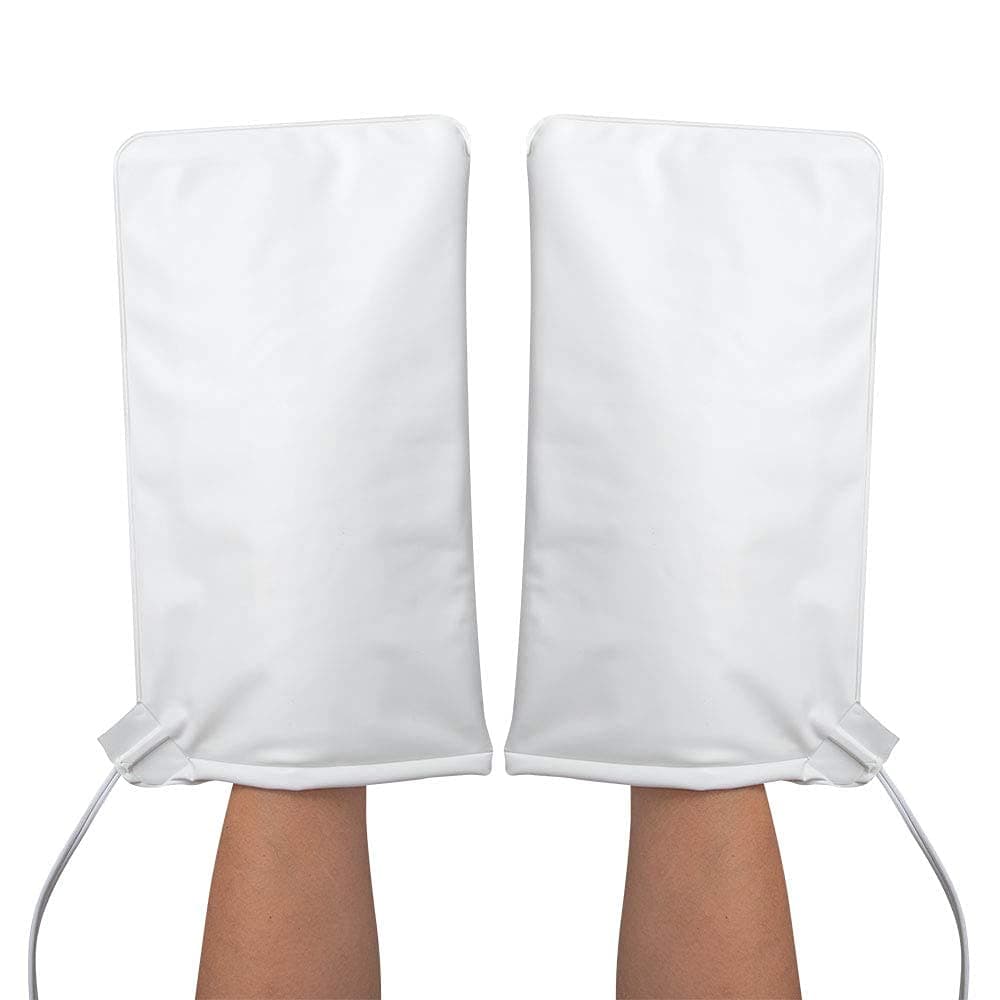 ForPro Premium Heated Mitts, Electric Thermal Moisturizing Hand Warmers for Spa Treatments, Dual Temperature Settings, 1-Pair