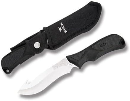 Buck ErgoHunter Guthook Avid Knife (Black/Silver, Large)