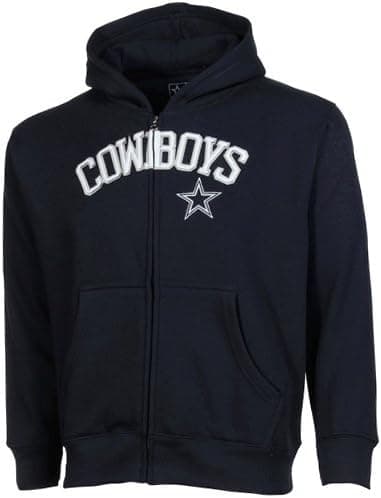 Dallas Cowboys Youth Navy Dive Full-Zip Fleece Hoody