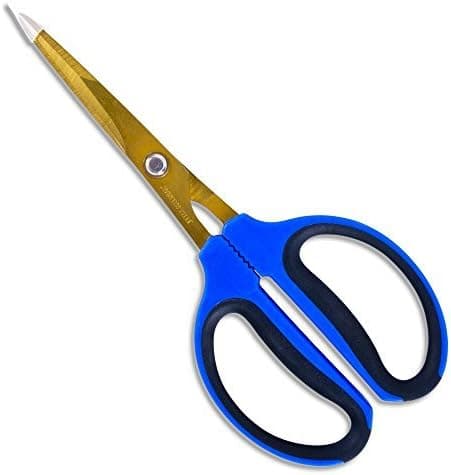CastleGreens Shear Perfection Stainless Steel Bonsai Scissors with Titanium Coated 60mm Straight Blade Garden Pruning Shears
