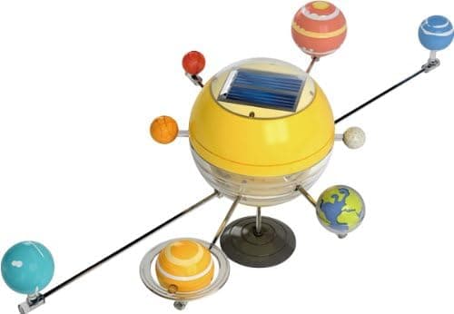 OWI OWI-MSK679 The Solar System Solar Kit, Solar-Paneled Driven Motor; 6 Colors of Opaque Acrylic Paint, Plus Brush