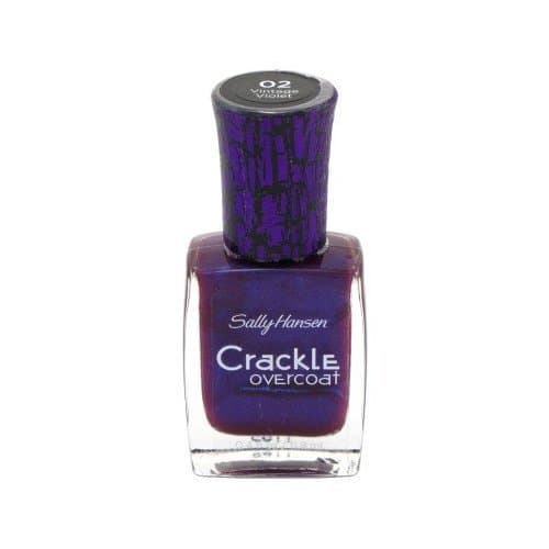 Sally Hansen Crackle Overcoat Nail Polish, Vintage Violet, 0.4 Fluid Ounce